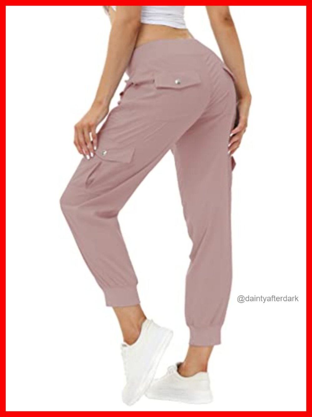 Women's Lightweight Quick Dry Cargo Pants Tapered Joggers Travel Outdoor